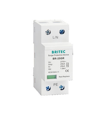 BR-25GR 1P 1P 3pのタイプSPDのサージ・プロテクターの避雷器のSupresor SPDのタイプIおよびタイプII