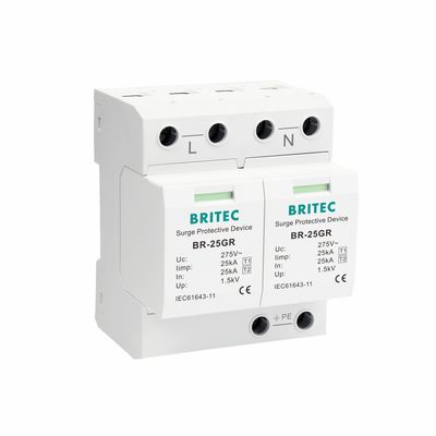 BRITEC BR-25GR 2P 275V 1型 オーバージェス防護装置 雷保護器 トゥブACオーバージェス arrester スパークギャップ保護