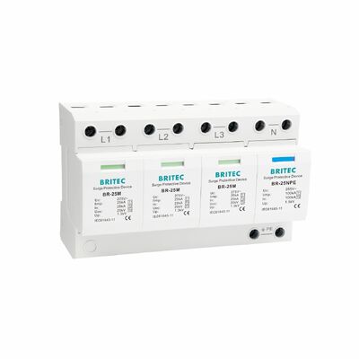 BR-25M 3+1 150V 275V 320V 440V 超電圧防護装置 超電圧防護タイプ1 SPD 提供者 三相電圧防圧器 Überspannungsableiter