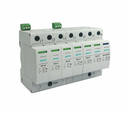 BR-40 275 6+1 タイプ2 サージプロテクター 275V DINレール 雷保護器 3相SPD