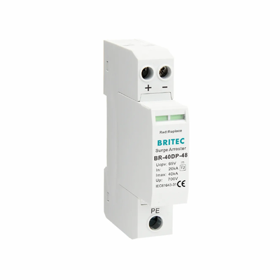 BR-40DP 48 タイプ 2 DC 48V SPD 40kA 雷保護装置、熱可塑性 UL94-V0 エンクロージャー付き