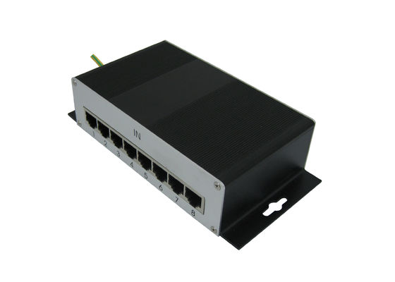 RJ45 8港のイーサネット サージの防御装置Cat6 IEC61643-21の標準