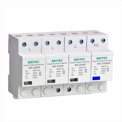 BRITEC BR-50GR 275 2P SPD 50kAのタイプ1のサージの防御装置AC喧騒の柵のサージの防止装置の雷保護装置
