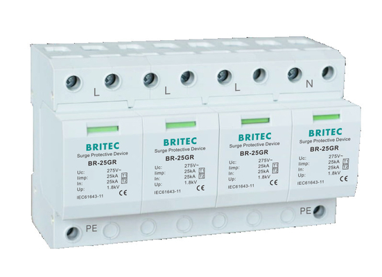 BRITEC BR-25GR 1P 25kA タイプ 1 避雷器 spd サージ保護デバイス雷プロテクター
