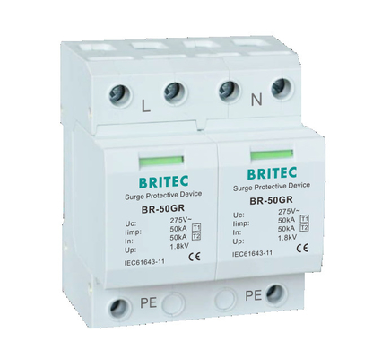 BRITEC BR-50GR 3P タイプ 1 避雷器 50ka サージ保護デバイス spd t1 t2 ac