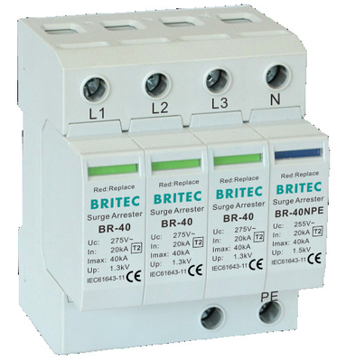 BR-40 3P+1 超電圧保護装置 雷検保護 18mm 超電圧保護