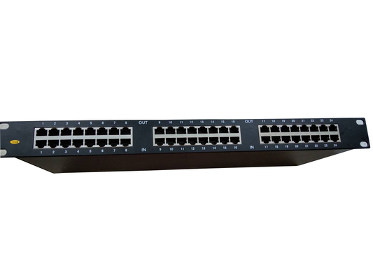 24ポート Rj45 イーサネットラックマウント ネットワーク 雷を止め ラック rj45 spd イーサネット オーバージェス防護装置 中国