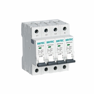 BRSCB-80 4P 超電圧保護装置 II クラス 80KA 専用バックアップ MCB 超電圧保護装置 SCB 専用設計
