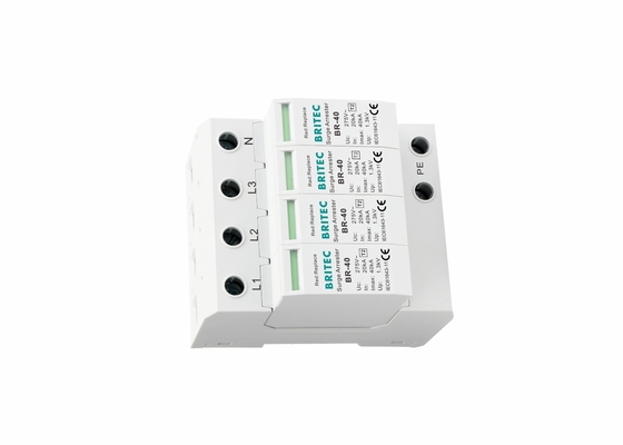 4P SPDクラスII 40ka AC オーバージェスプロテクター 150V/275V/320V//385V/440V 雷保護
