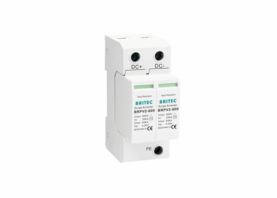 クラスII PV SPD 600Vプラスチック二極DCの避雷器