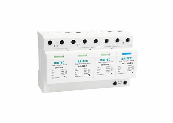 50kA 低電圧 UL94-V0 3P+NPE 超電圧保護装置 超電圧保護装置