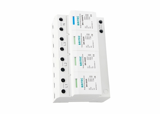 50kA 低電圧 UL94-V0 3P+NPE 超電圧保護装置 超電圧保護装置