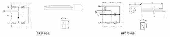 BR275-6-B 電子照明装置のLED BEEP保護用電圧保護装置