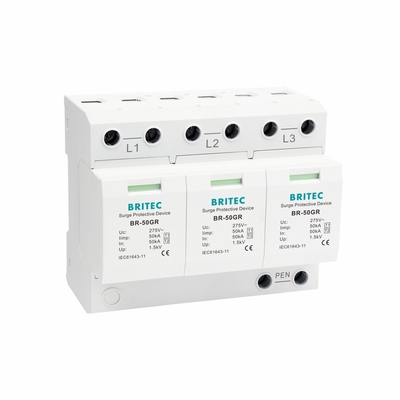 TUV BR-50GR 5kA 超電圧保護装置 3 段階 Spd タイプ 1 雷止め器 臨時電圧超電圧抑制