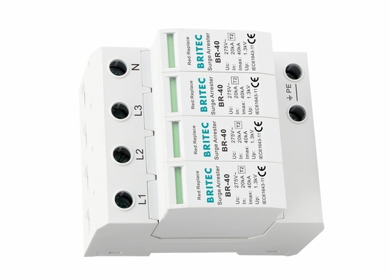 EN 61643-11規格 8/20μs タイプ2 サージ保護デバイス 35mm DINレール