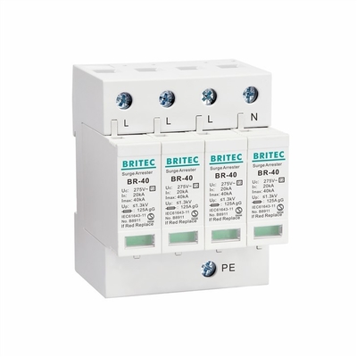 BR-40 1P 40kA 275Vのサージ電圧の保護装置のTvssのタイプ2のサージの防御装置SPD