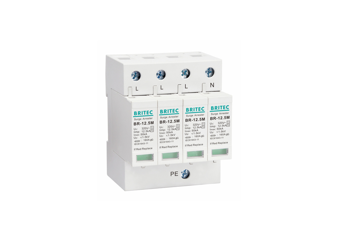 12.5kAタイプ 1+2 320V 4P 家庭用電波保護具 雷保護具
