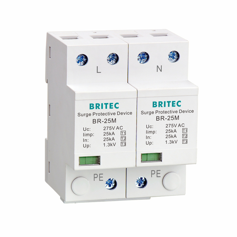 BR-25M 2P電光T1+T2サージの防止装置B+C SPD 25kAの雷保護装置SPD