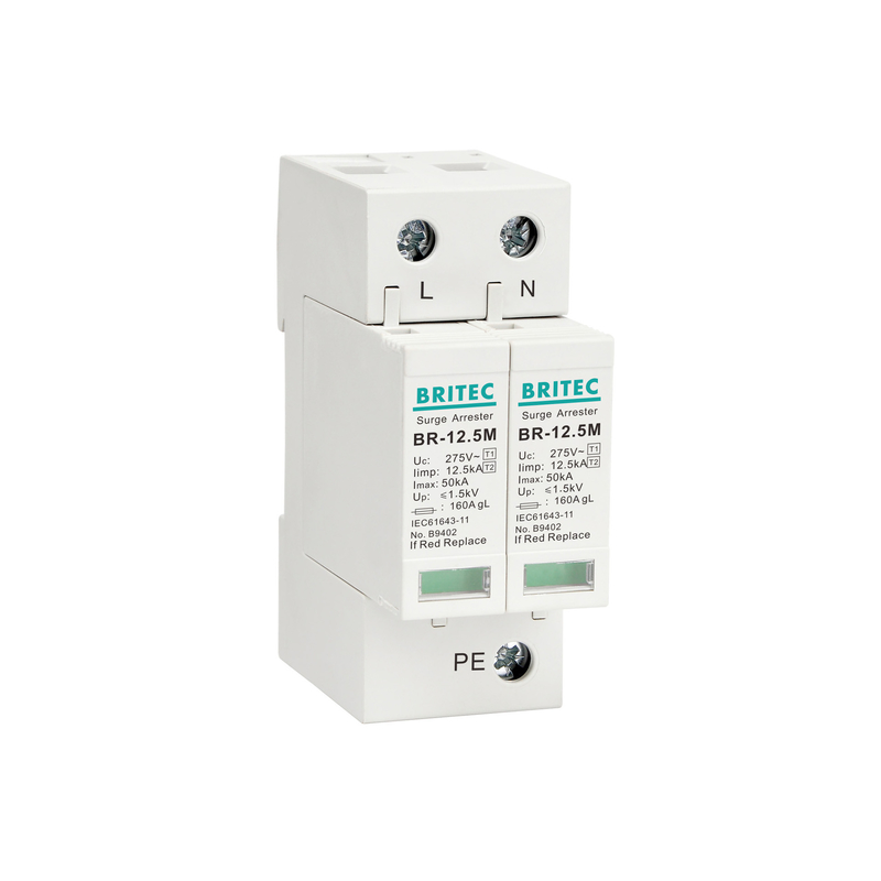 BRITEC BR-12.5M 2P 12.5kA 単相 Spd 避雷器サージ保護装置雷プロテクター