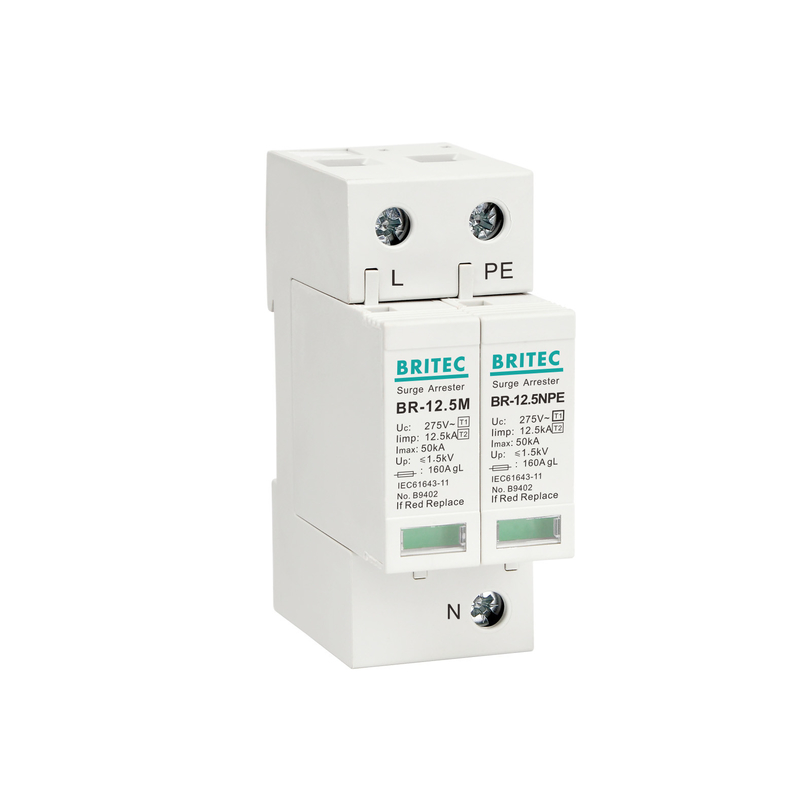 BR-12.5M 1P+1 電機 50kA 275v T1+T2 超電圧 超電圧保護装置 低電圧超電圧保護装置