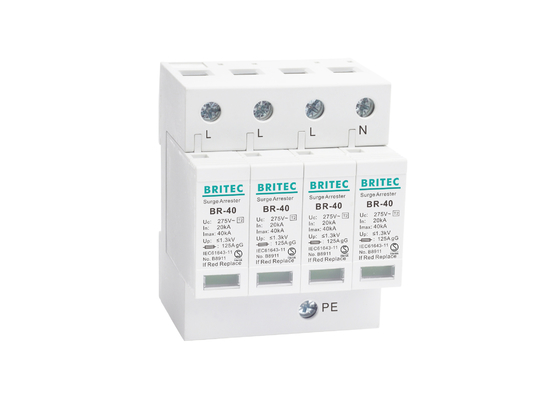 40kA三相AC SPD電気製造業者のプラスチック雷防止装置