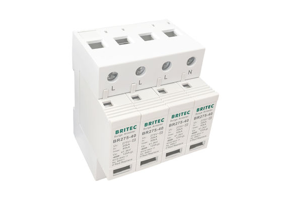 AC 275V SPD 電源電波増圧保護装置 最大放電電電流40KAと4極の機械的視覚指示器