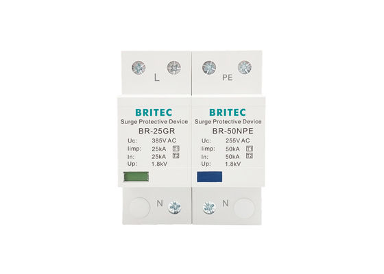 25 KAの単一フェーズのタイプ1のサージの防御装置1+1のクラスTT TN-Sのための私