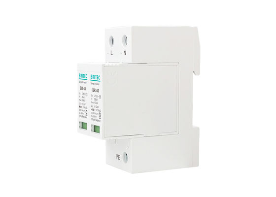 電圧SPD上の避雷器のクラスII Imax 40kA 2P 20-40kA DINの柵のサージの保護