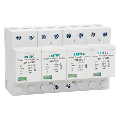 BRITEC 50kA TUV/CE/ROHS認証 サージ保護デバイス 10/350波形 雷保護器 SPD