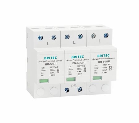 BRITEC 50kA TUV/CE/ROHS認証 サージ保護デバイス 10/350波形 雷保護器 SPD