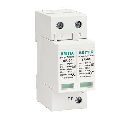 BR-60 3Pのサージの防御装置の避雷器SPDのタイプ2