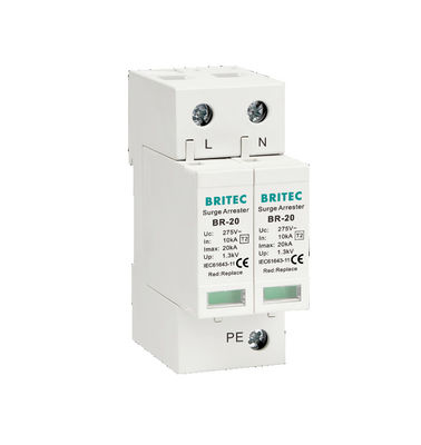 BR-20 4P 2級電圧上昇防止装置 雷の停止装置 3相 雷 SPD 2型電圧上昇防止装置 Überspannung schutz AC電圧上昇 40ka低電圧上昇防止装置