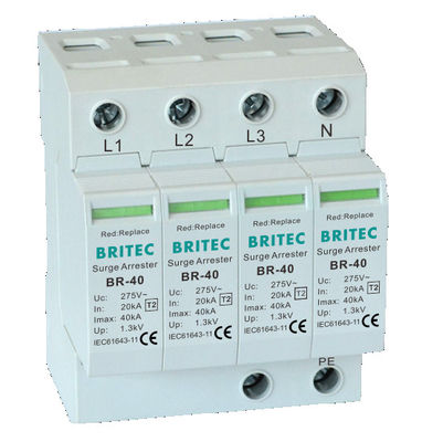 BRITEC BR-40 4P サージ保護デバイス 三相SPD 雷保護アレスタ 中国サージ保護メーカー