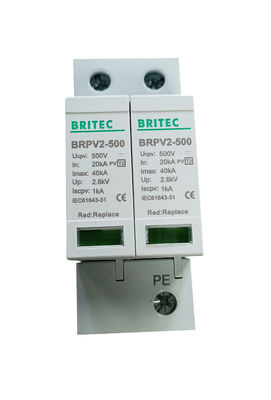 600V タイプ2 / クラスII 太陽光発電用避雷器（熱可塑性素材、雷保護用）