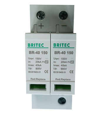 600V タイプ2 / クラスII 太陽光発電用避雷器（熱可塑性素材、雷保護用）