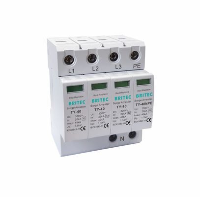 TY-40 3+1 MOV 超電圧保護装置 40kA の放電電流と熱塑性 UL94-V0 蓋付き