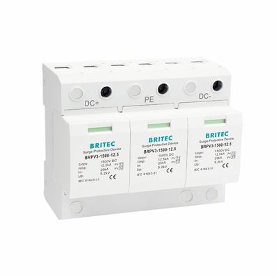 BRPV3-1500-12.5 DC SPD 12.5ka pv オーバージェス arrester 1500V DC SPDオーバージェス保護 t1 t2 dc