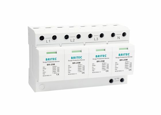 雷の停止装置 4 極型 1 オーバーシェード保護装置 熱プラスチック構造