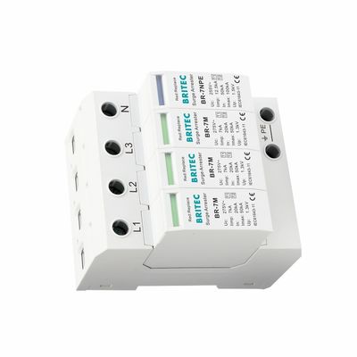 ACサージプロテクター保護 AC SPD 3P+NPE 275V Iimp:7kA 家の雷保護 低電圧アレスタデバイス