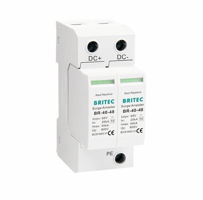 BR-40-24 T2 DC電源突発防止装置 40kA 24V SPD 電源突発対策用熱塑性UL94-V0蓋付き