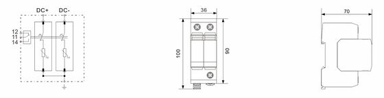 BR-40 24 カメラ DC SPD オーバージェス 保護装置 アース オーバージェス 保護 Dc SPD 2 タイプ セキュリティ 監視 DC パワーオーバージェス 保護