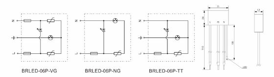 LEDサージプロテクター (IP65、応答時間 <25ns、IEC/EN61643-11準拠) LED照明システム用