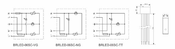LEDサージプロテクター (IP65、応答時間 <25ns、IEC/EN61643-11準拠) LED照明システム用