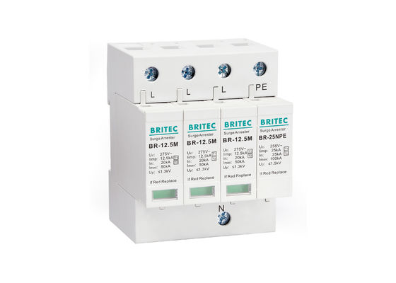SPD Iimp 12.5kA T1+T2のサージの防止装置B+C Thermalplasticハウジング
