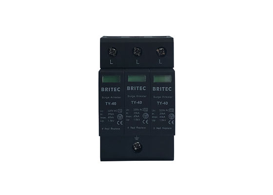 IEC 61643のクラスIIの概要の保護のための3Pプラグイン可能なタイプ2 SPD 40kA