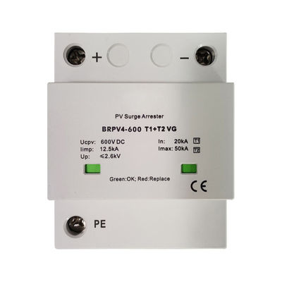 1000V DC 12.5kA 雷インパルス タイプ1+2 太陽光発電用SPD ソーラーサージアレスタ DC SPD タイプ1