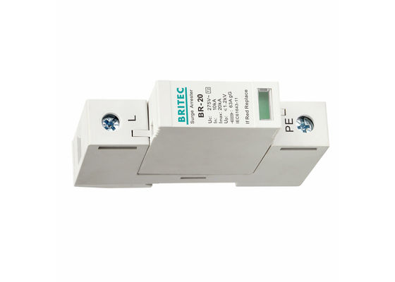 AC 275Vサージの防止装置の単一フェーズSPD 20kAの電源のサージ・プロテクター