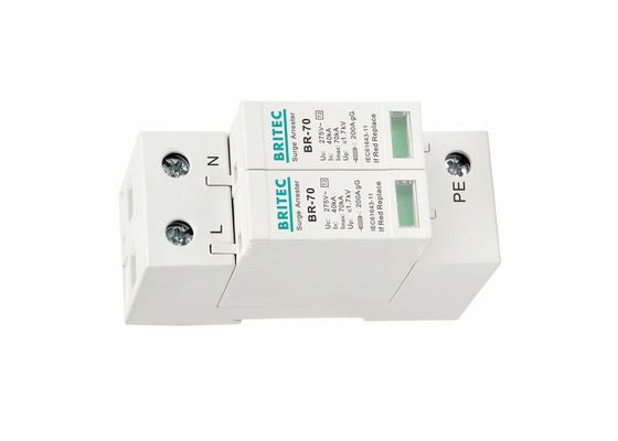 70kA タイプ2サージ保護デバイス DINレール取り付け可能 サージアレスタ IEC 61643-11準拠