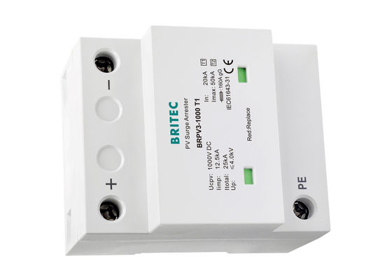 光起電システム12.5kA 10/350usのためのIのクラスII SPD PVのサージの防止装置を分類して下さい