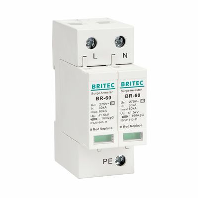 BR275-60 2P 2P ac SPD 60kA 2P 単相サージ保護デバイス (SPD) サージアレスタ サージ保護デバイス